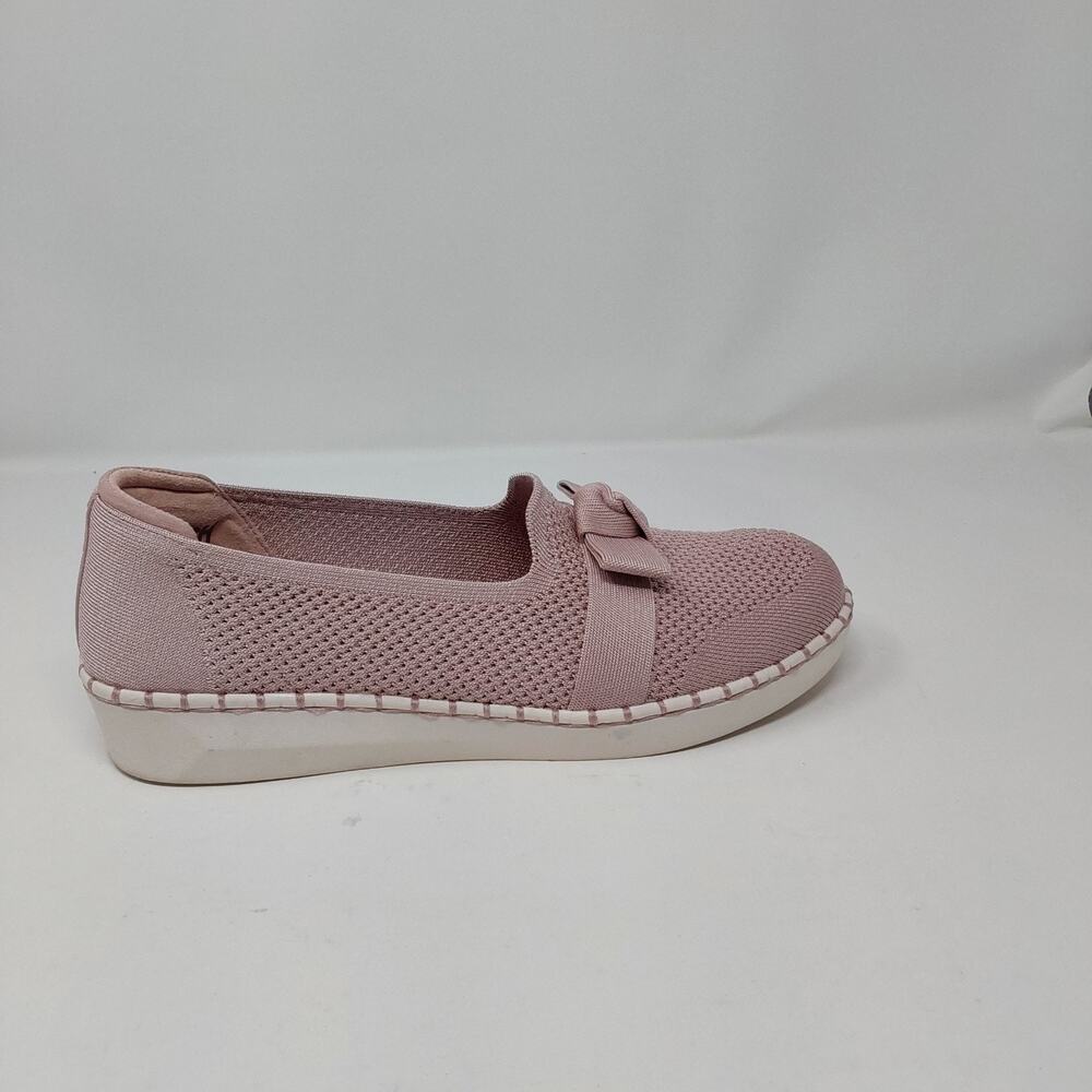 Skechers Sepulveda 2.0 Velvet Sky Blush Knit Loafers Womens 11 Vegan Bow - Picture 7 of 16